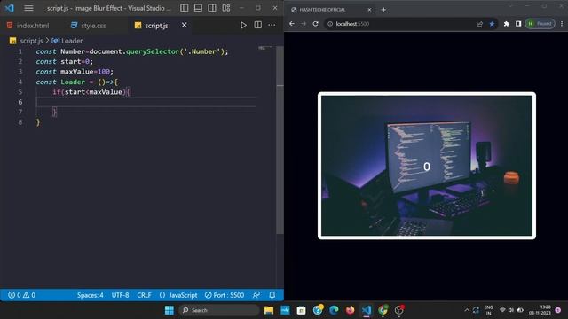 Image Loading Blur Effect using HTML,CSS & JavaScript. смотреть онлайн