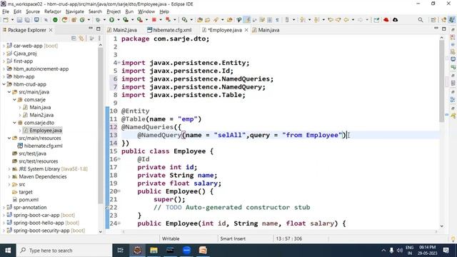 Named Query for HQL in hibernate смотреть онлайн