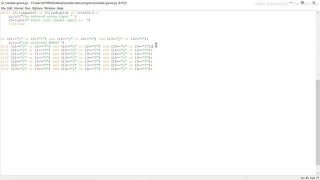 simple game using python coding | Python IDLE | смотреть онлайн