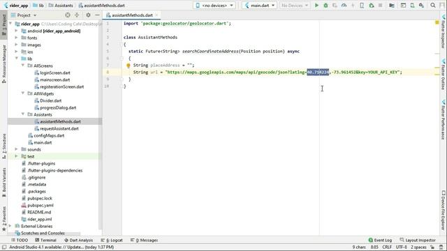 Flutter Reverse GeoCoding with Maps | Fetch Address from user Location Coordinates | Uber Clone App смотреть онлайн