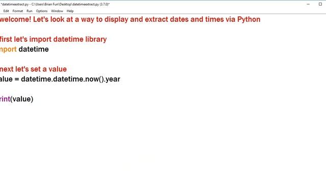 The Datetime Library in Python - Extract date and time from computer смотреть онлайн