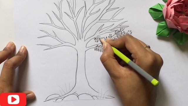 How to draw the Realistic Tree Pencil Sketch step by step / Neem Tree Drawing/ Pencil Drawing смотреть онлайн