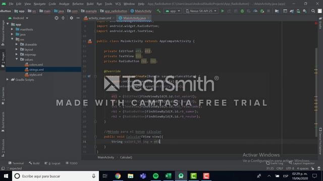 Parte lógica de los controles RadioGroup y RadioButton смотреть онлайн