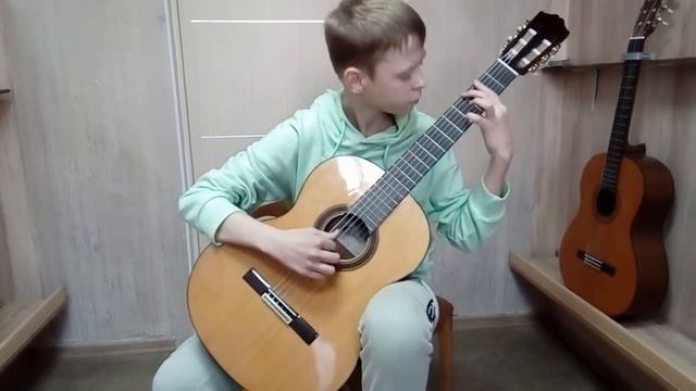 Денис Шацких 14 лет. И. С. Бах. "Прелюдия из 1 й виолончельной сюиты". смотреть онлайн
