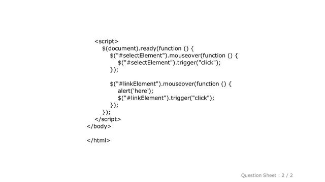 HTML : jQuery trigger("click") not working смотреть онлайн