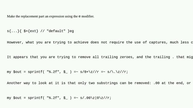 Perl: named capturing group defaults at replacement string смотреть онлайн