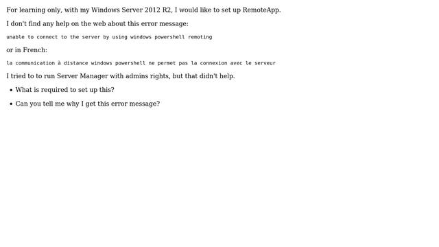 DevOps & SysAdmins: Unable to connect to the server by using windows powershell remoting смотреть онлайн