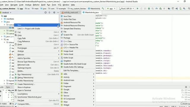 how create listview for country flag using base adapter in android studio смотреть онлайн