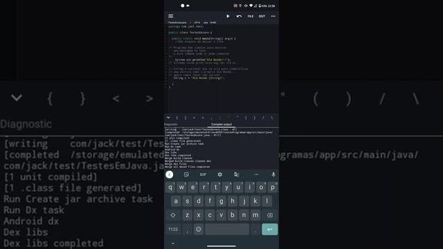 Java N-IDE (String c = "Olá mundo") смотреть онлайн