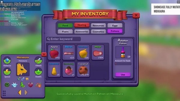 Dragon Adventures Moixaura showcase | Guild Wars Grand Prize | Battle element potion | Roblox