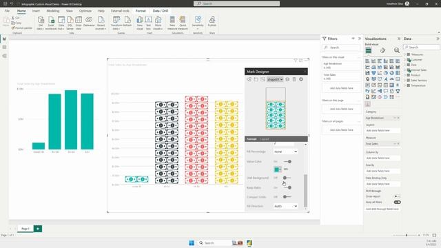 Power BI Custom Visual | Infographic Designer смотреть онлайн