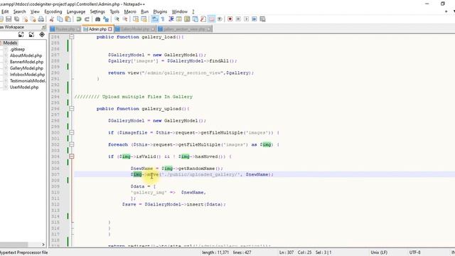 Photo Gallery With Upload Multiple & Delete Files In Codeigniter - 4  Hindi Tutorials