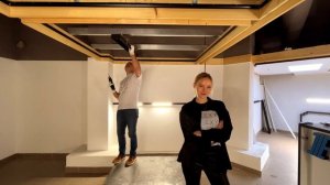 Скрытый карнизный п образный профиль Flexy GARDINA2 05 для натяжного потолка