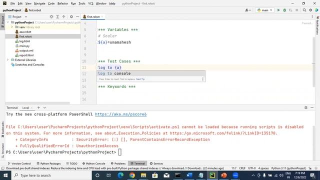 Scalar Variable in Robot Framework смотреть онлайн
