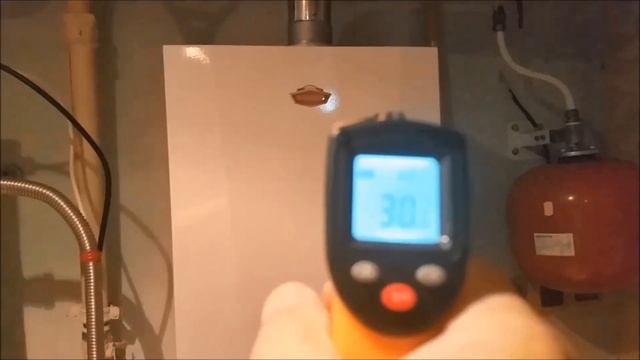 Измерение температуры передней и боковых поверхностей настенного котла АРДЕРИЯ смотреть онлайн
