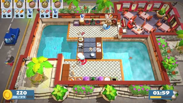 Overcooked! 2 Surf 'n' Turf | Kevin 1 | 4 stars | 2 player Co-op | PS4