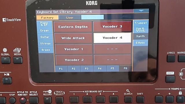 Korg Pa700: Вокодер