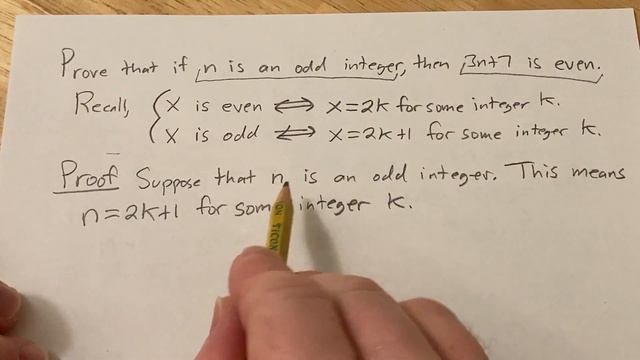 Direct Math Proof: If n is odd then 3n + 7 is even смотреть онлайн