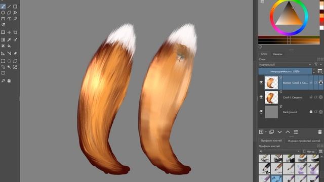 Как рисовать Мех и Волосы очень просто и быстро в Krita смотреть онлайн