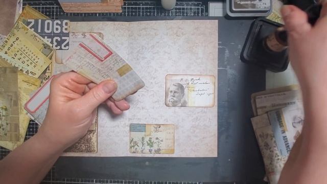 Creating a Tim Holtz Junk Journal Spread смотреть онлайн