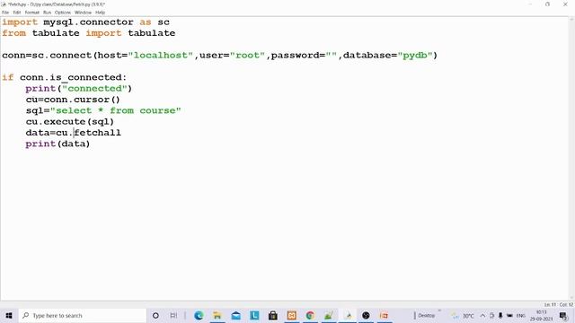 fetchall fetchone fetchmany in mysql using python смотреть онлайн