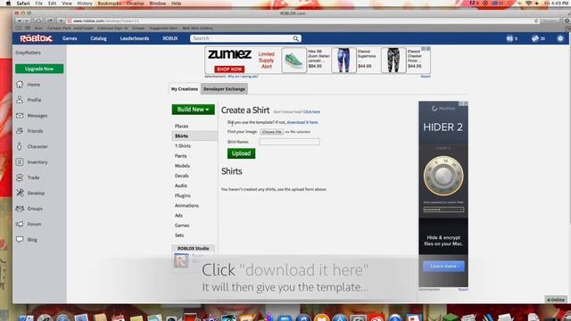 How to Get Shirt/Pants Template on ROBLOX смотреть онлайн