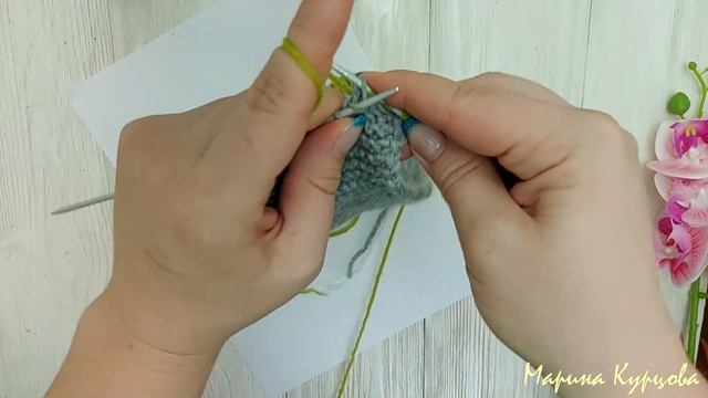 Носки на двух спицах . Мастер класс для новичков. смотреть онлайн