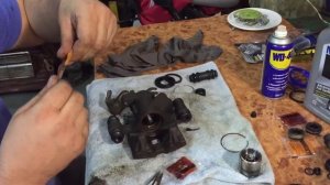 Замена ремкомлекта заднего суппорта.