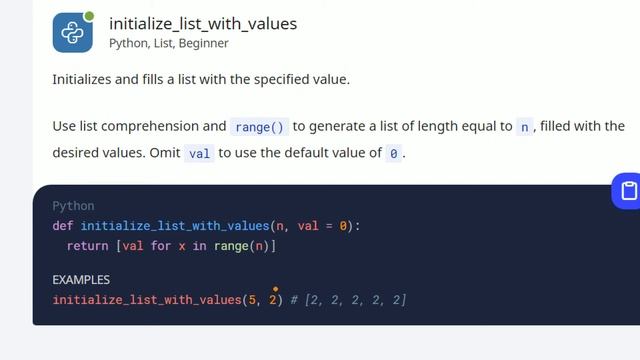 #23 initialize_list_with_values | 1일 1파이썬 | Python, List, Beginner | 30 seconds of code | 김왼손의 왼손코딩 смотреть онлайн