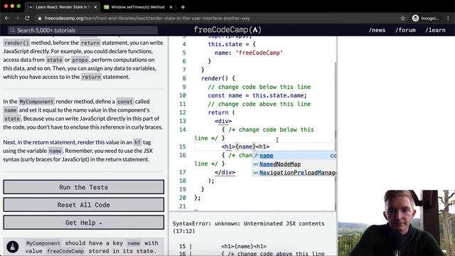 Render State in the User Interface Another Way - React - Free Code Camp смотреть онлайн