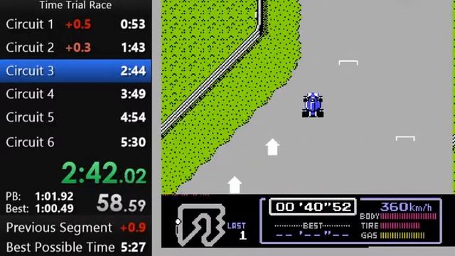 Famicom Grand Prix: F1 Race - Time Trial Race in 5:27 смотреть онлайн