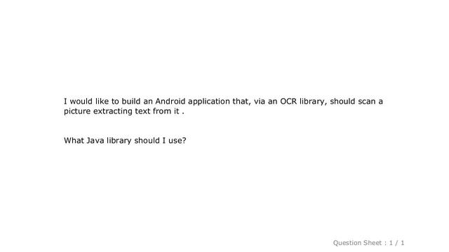 Android : What kind of OCR Java library should I use in Android? смотреть онлайн