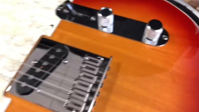 2007 Fender American Deluxe Telecaster Cherry Sunburst in for a setup смотреть онлайн