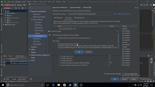 Android studio accept the SDK license agreement error | failed to install android SDK package error смотреть онлайн