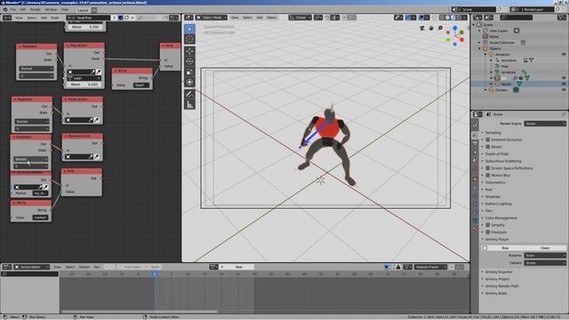 Animation trigger node - Armory 3D Tutorial смотреть онлайн