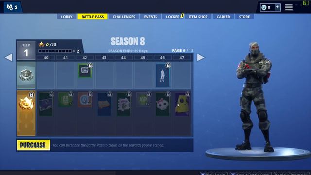 Fortnite Season 8 Battlepass All items, All Levels Free and Paid Path смотреть онлайн