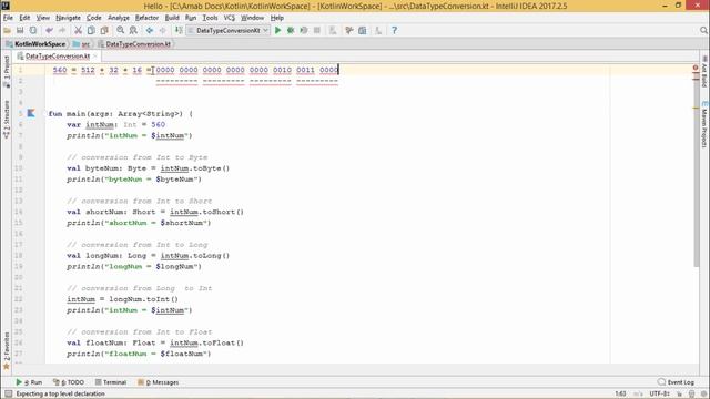 Kotlin - Datatype Conversion смотреть онлайн