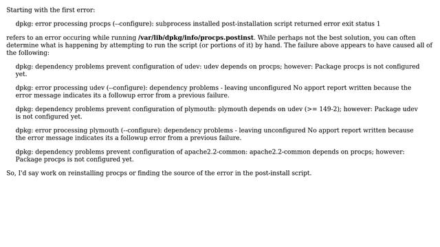 Ubuntu: Unconfigured package error: Package apache2.2-common is not configured yet (5 Solutions!!) смотреть онлайн