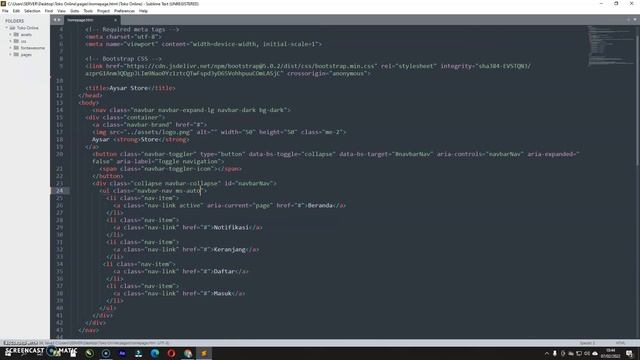 Membuat Website Toko Online dengan Bootstrap V5.0 | Part 1 Homepage, Navbar & Carousel смотреть онлайн