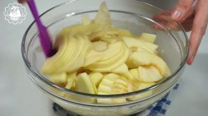 Французский невидимый яблочный  пирог. Простой рецепт.