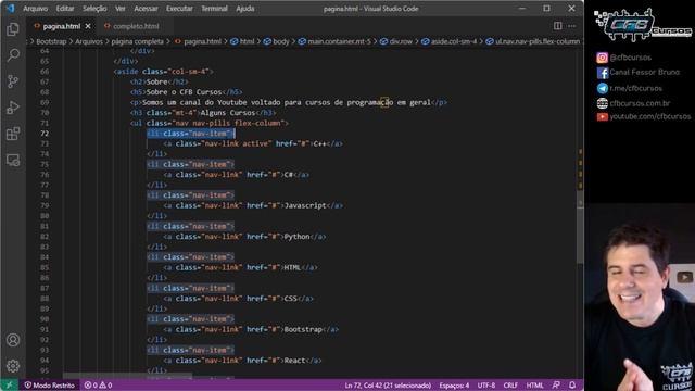 Criando uma página completa em Bootstrap #P3 [Bootstrap] - Curso de Bootstrap - Aula 48 смотреть онлайн
