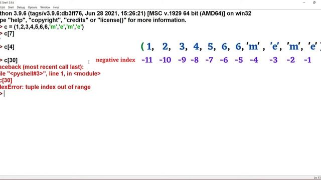 #32 Python Tuple Indexing In Telugu | Positive & Reverse Indexing In Tuples | Python In Telugu смотреть онлайн