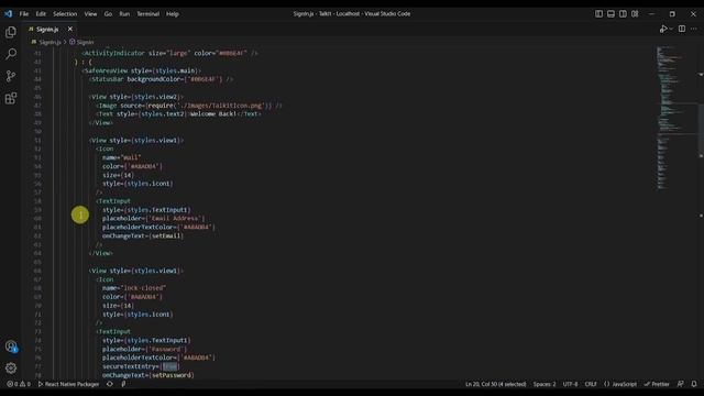 React Native Chat Application | Sign In Page | Java Institute смотреть онлайн