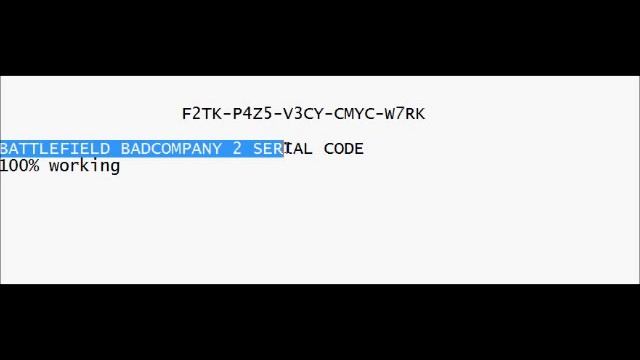 Battlefield Bad company 2 - serial code 100% working смотреть онлайн