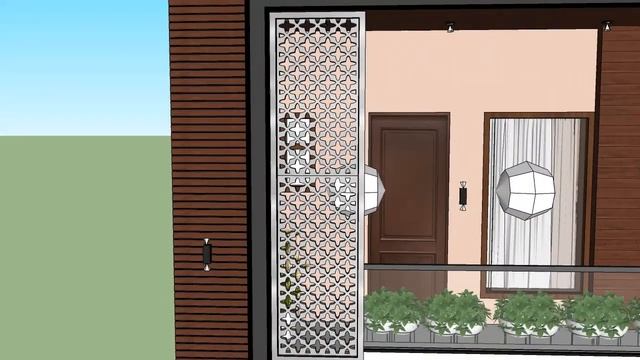 Realastic House Elevation With Material Detail #elevation #sketchup #vray смотреть онлайн
