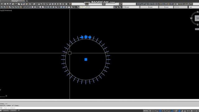 Autocad 2D tutorial - How to draw lines around a circle ussing array смотреть онлайн