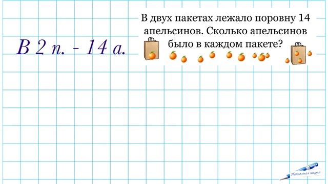 УЧИМСЯ РЕШАТЬ ЗАДАЧИ / МЕТОДЫ ОБУЧЕНИЯ / МАТЕМАТИКА 2 КЛАСС / ЗАДАЧИ НА ДЕЛЕНИЕ НА РАВНЫЕ ЧАСТИ смотреть онлайн