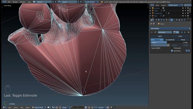 Модификатор Decimate в Blender. Сокращаем полигонаж. смотреть онлайн