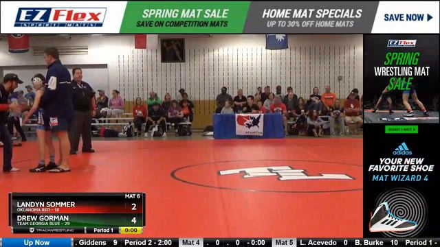 Mat 6 77 Landyn Sommer Oklahoma Red Vs Drew Gorman Team Georgia Blue смотреть онлайн