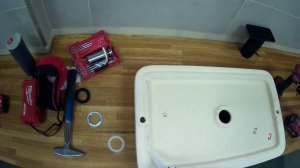 Установка накладной раковины